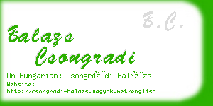 balazs csongradi business card
